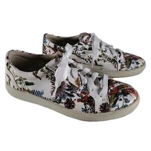 ECCO Soft 7 x Kristjana Williams Sneakers Womens 8-8.5 EW Floral Leather Shoes